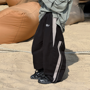 中大童日系宽松长裤 儿童裤 2026新款 胖宝宝春夏款 子男童工装 休闲裤