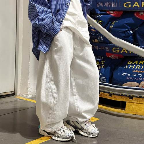 男童白色牛仔裤春秋款