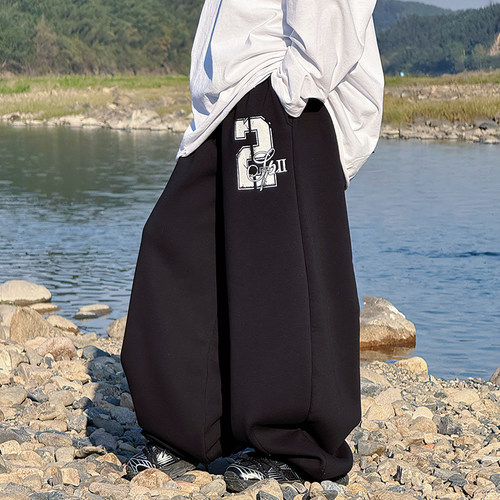 儿童加厚裤子秋冬季2025胖宝宝休闲裤束脚裤针织裤男童加绒运动裤