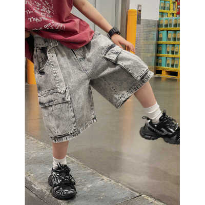 X24550男童夏季牛仔裤奶油布丁