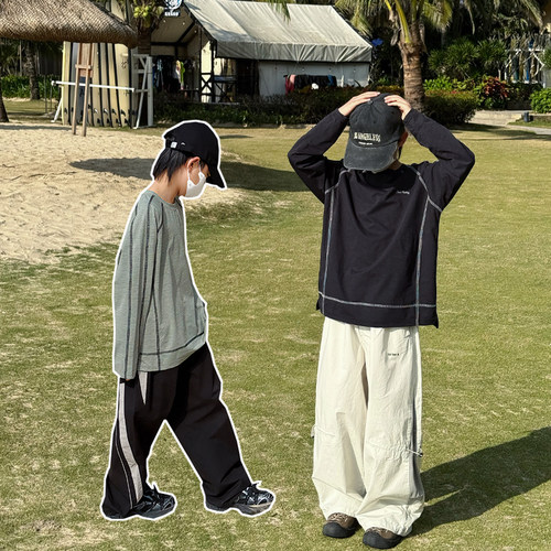 男童速干衣2026新春装胖宝宝户外运动服中大童打底衫儿童长袖T恤