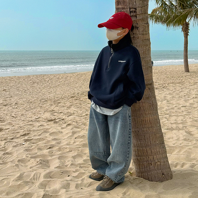 儿童春装卫衣外套胖宝宝2026新春秋季中大童洋气上衣男童套头外套