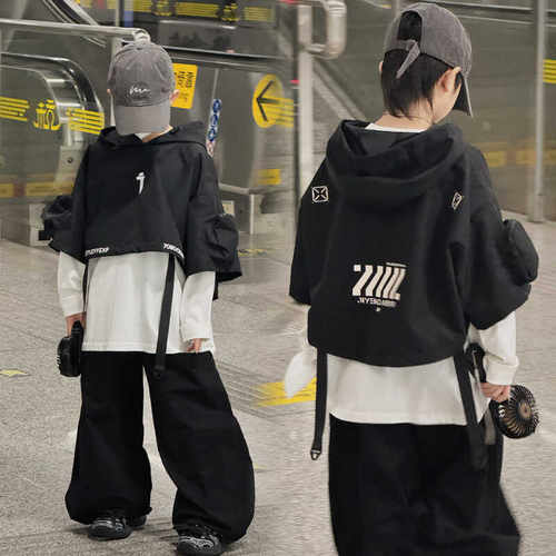 男童秋季长袖+马甲两件套