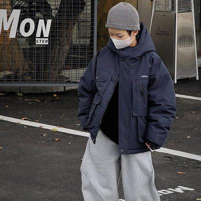 童装男童冬季连帽棉衣