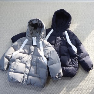 闭眼入牛货男童冬季户外防风羽绒服外套中大童韩系时尚连帽羽绒服