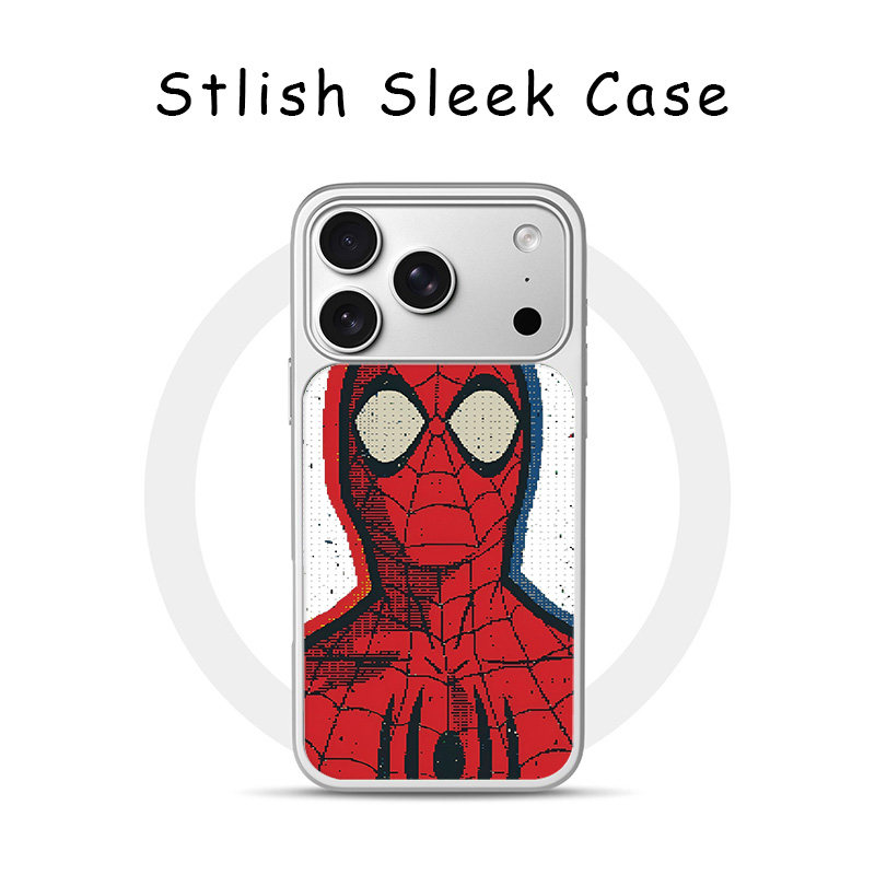 [Magsafe磁吸]红色蜘蛛侠简约适用苹果17Promax手机壳16Promax高级感电镀银亚克力15肤感玻璃潮牌可爱新款14