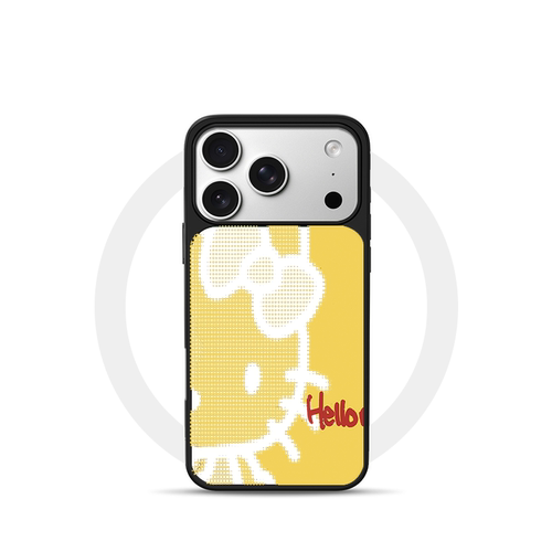 黄底HELLOKT猫适用苹果18promax磁吸手机壳潮牌iPhone17promax电镀银新款亚克力软边16个性小米17不撞壳肤感