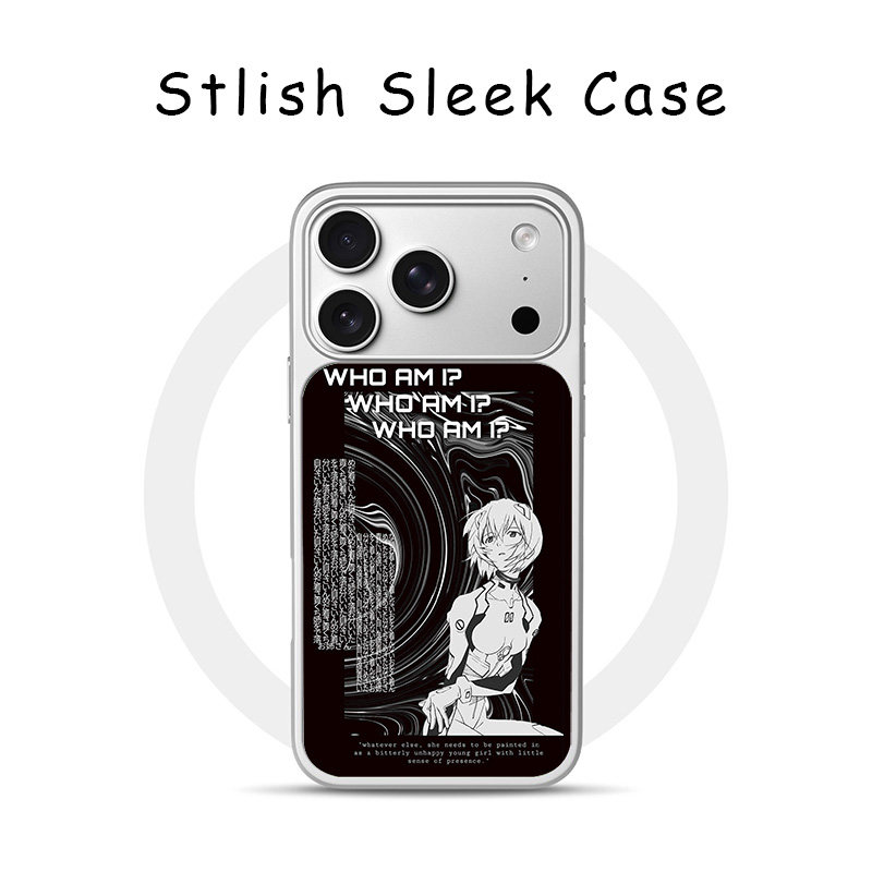 [Magsafe磁吸]暗黑绫波丽适用苹果17Promax手机壳16Promax高级感电镀银亚克力15肤感玻璃潮牌可爱新款14