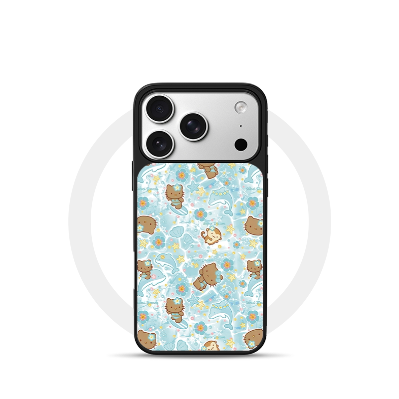 海豚KT猫适用苹果18promax磁吸手机壳潮牌iPhone17promax电镀银新款亚克力软边16个性小米17不撞壳肤感玻璃