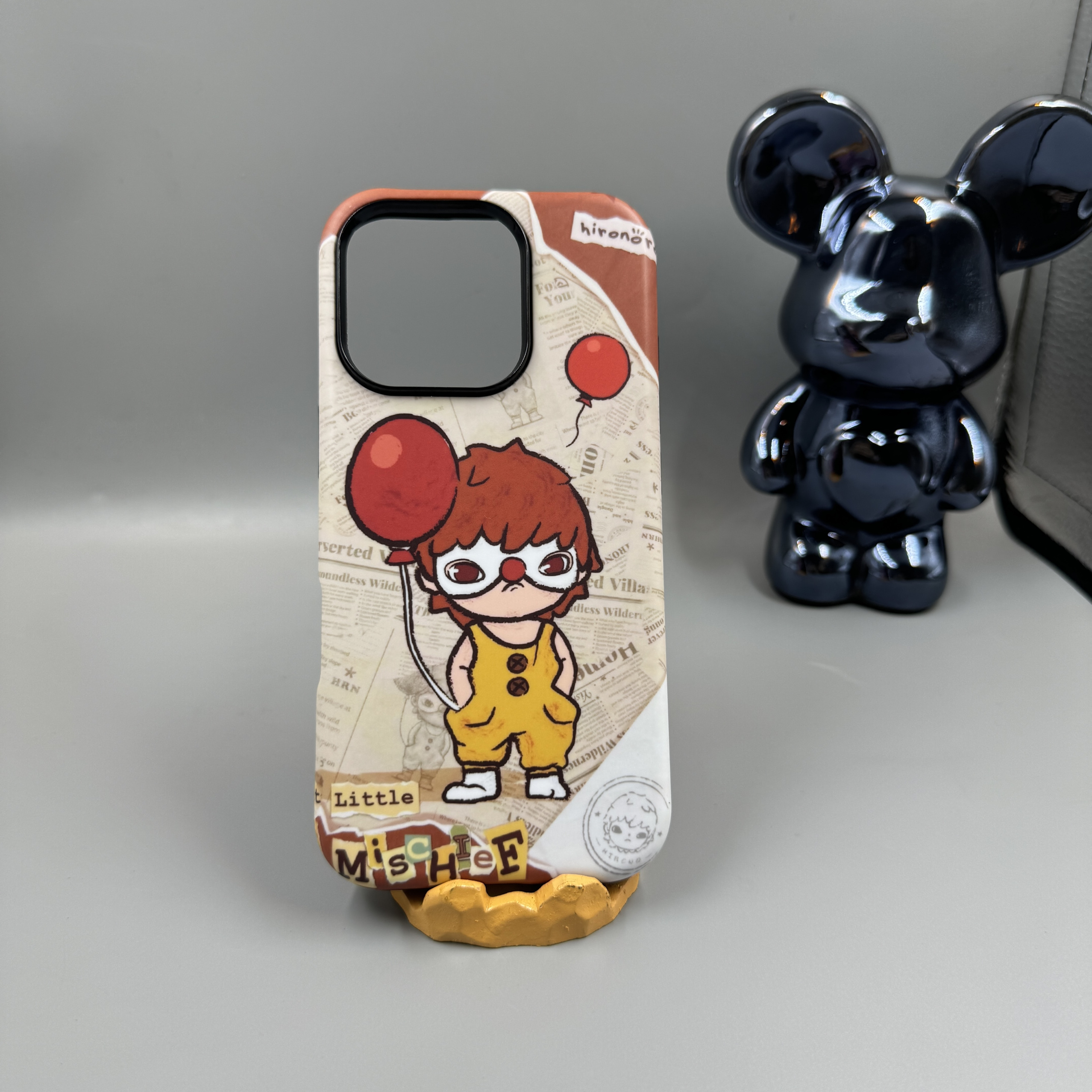 Hirono卡通气球小野适用苹果16Promax手机壳新款15promax不撞壳防摔小众高级软壳华为小米14潮牌vivo磁吸菲林