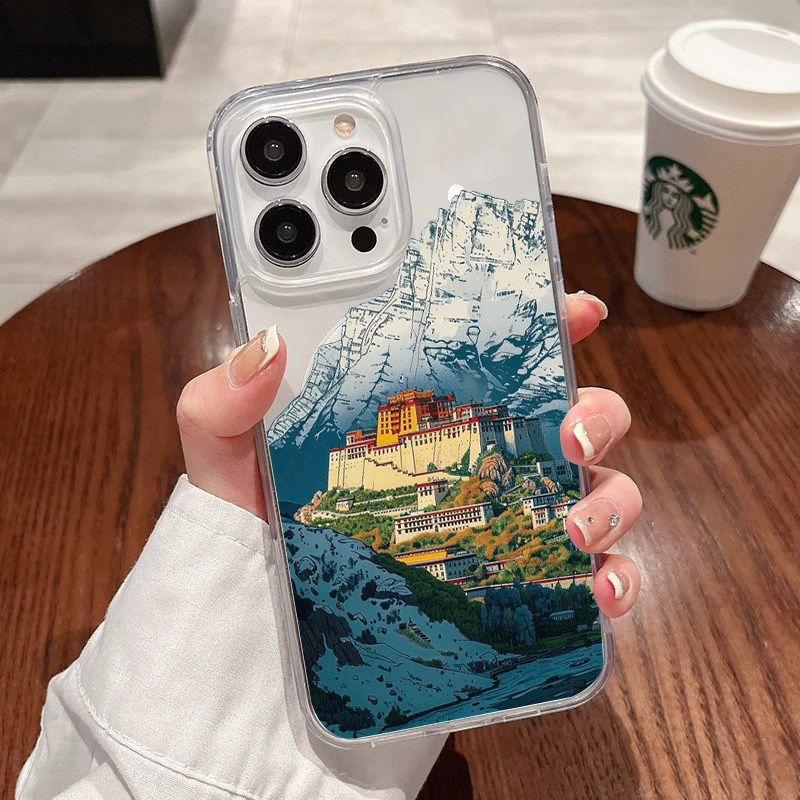 [Magsafe磁吸]布达拉宫适用苹果16Promax透明磁吸软壳15Promax手机壳潮牌14小众高级感11不发黄新款xsmax