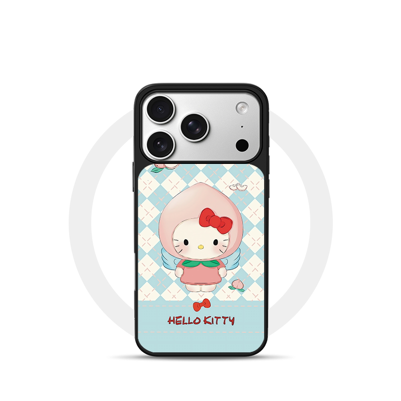 蓝色桃子KT适用苹果18promax磁吸手机壳潮牌iPhone17promax电镀银新款亚克力软边16个性小米17不撞壳肤感玻璃