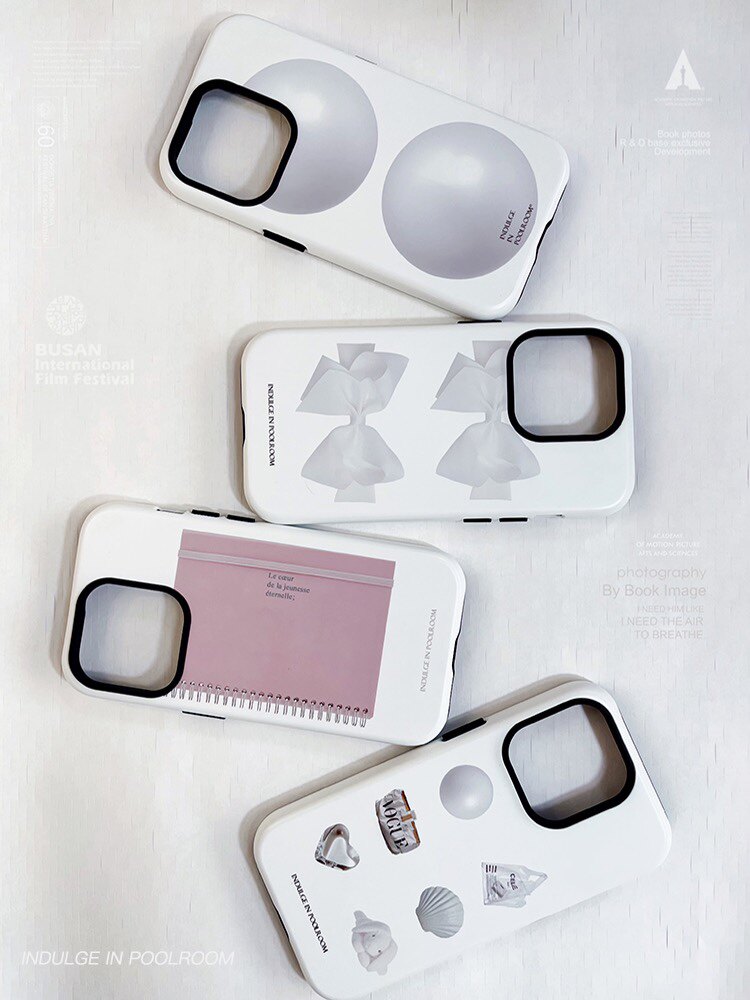 ins风芭蕾风系列适用苹果17promax韩风16promax圆边二合一15Pro手机壳小众手机壳新款蝴蝶结简约珍珠全包华为