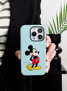 [Magsafe磁吸]蓝色米老鼠适用苹果16Promax磁吸二合一手机壳15Promax潮牌14Pro菲林磨砂13小众12高级感11软壳