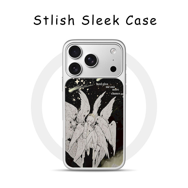 [Magsafe磁吸]暗黑救赎天使适用苹果17Promax手机壳16Promax高级感电镀银亚克力15肤感玻璃潮牌可爱新款14