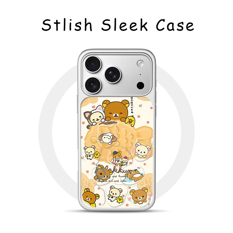 [Magsafe磁吸]鲷鱼烧轻松熊适用苹果17Promax手机壳16Promax高级感电镀银亚克力15肤感玻璃潮牌可爱新款14