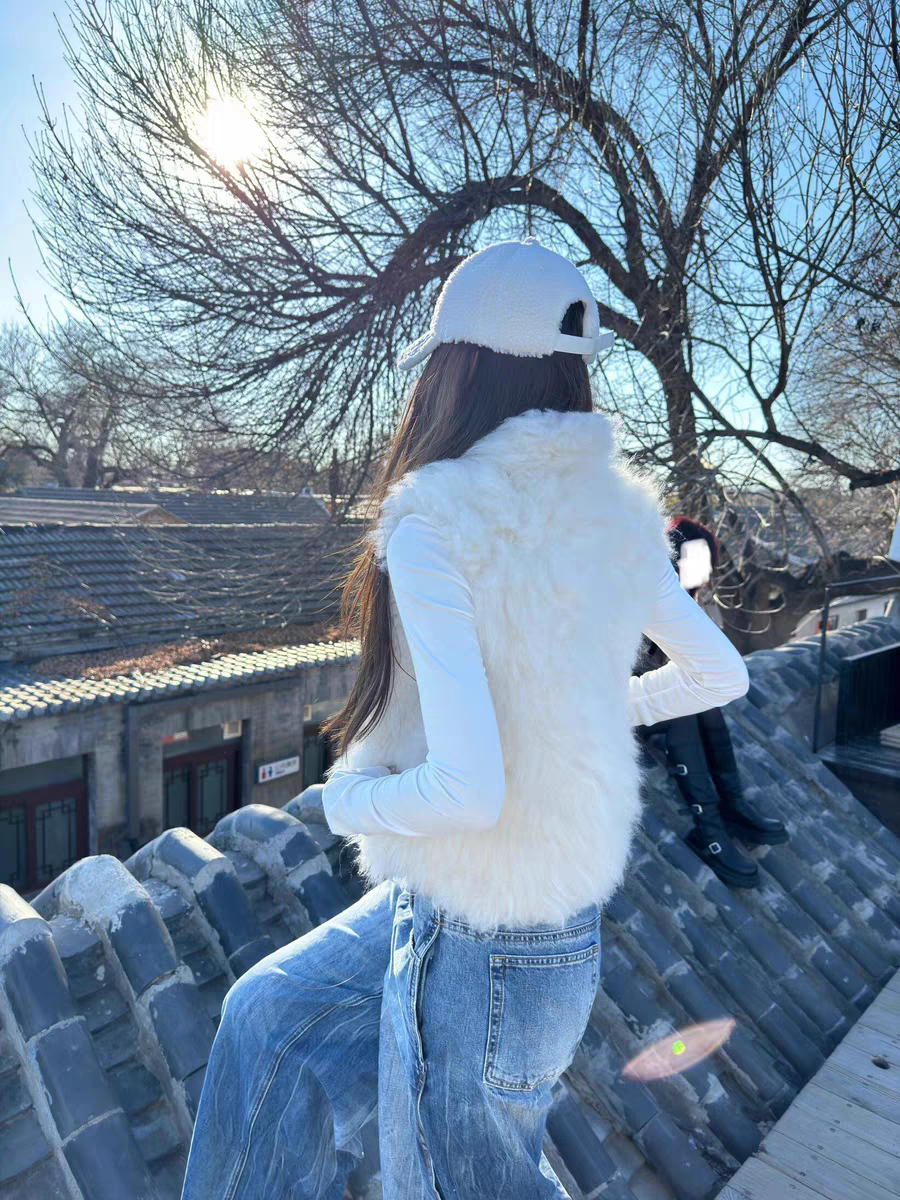 皮草马甲女2025早秋新款爆款皮草