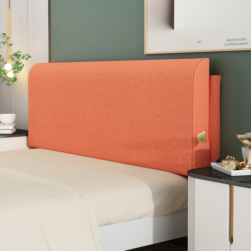 亚麻一体自粘榻榻米可固定靠背