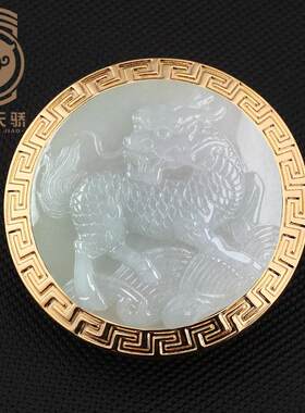高档翡翠玉石皮带扣头男士腰带头