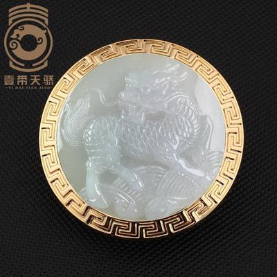 高档翡翠玉石皮带扣头男士腰带头