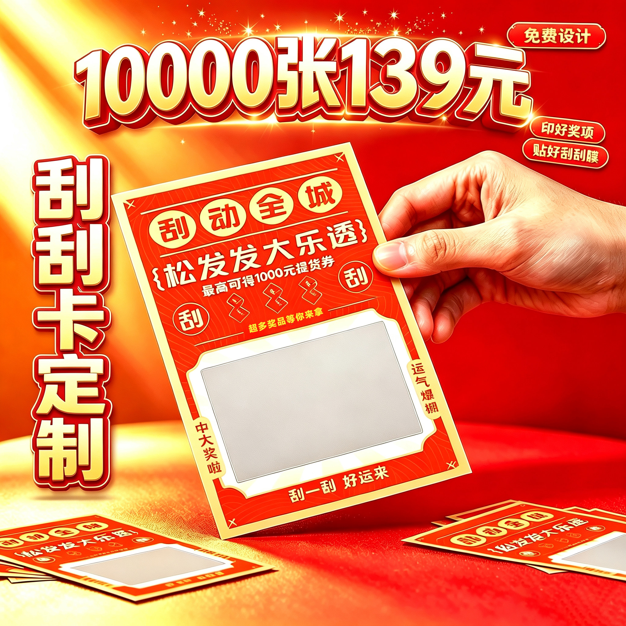 明信片小卡刮刮卡感谢信邀请函图片