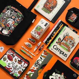 日本KOKUYO国誉迪士尼联名第二弹万圣节限定款B5笔记本活页本笔袋