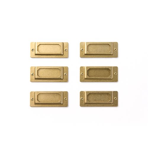 日本trcbrass黄铜6索引标签牌