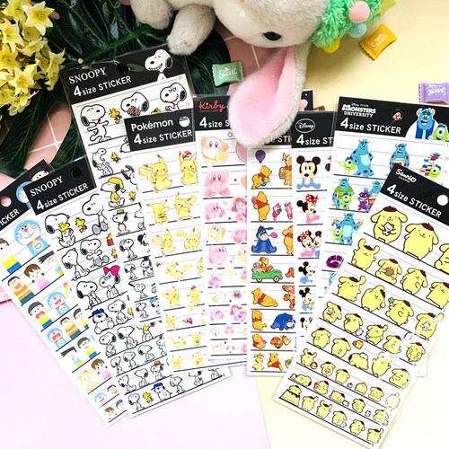 日本文具装饰贴纸迪士尼卡通