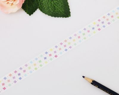 原创|CUTE TAPE和纸胶带|分隔线系列|20mm|彩色风车