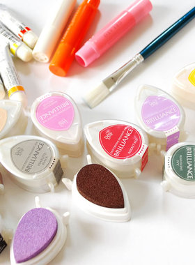 日本Tsukineko月猫水滴印台 印泥 BRILLIANCE BD珠光色系28色