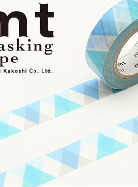 日本MT和纸胶带 2016AW 秋冬 MT DECO 15mm 蓝色 三角与菱形