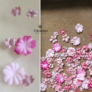 DIY手工黑色热切烫花片混装A75立体压邹花朵创意材料搭配婚纱辅料