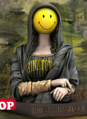 【TOP】现货 MIGHTY JAXX CHINATOWN MARKET 笑脸蒙娜丽莎潮玩