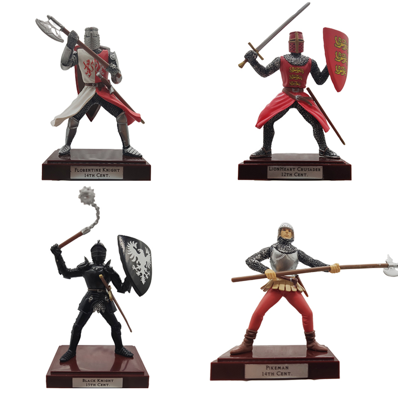 中世纪十字军亚瑟王士兵人偶模型