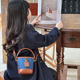 2026新款 复古格纹水桶包女童洋气单肩斜挎手拎多用出游包洋气女包