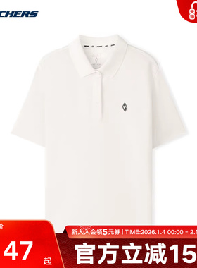 Skechers斯凯奇夏季女士凉感透气短袖针织POLO衫 L225W218/0074