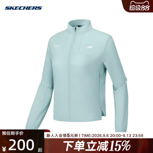 Skechers斯凯奇秋女运动服户外休闲运动梭织外套 P325W024/01N0