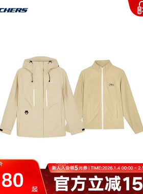 Skechers斯凯奇秋季新款女针织连帽外套+针织外套 L324W139/028R