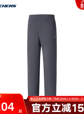 Skechers斯凯奇夏运动裤休闲直筒裤男长裤 P225M102/000G