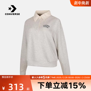 GGN WCJ099 Converse匡威冬季 女子卫衣针织宽松舒适翻领休闲套头衫