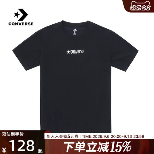 Converse匡威26夏情侣款休闲运动时尚百搭圆领短袖T恤 UCJ782-023