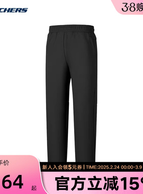 Skechers斯凯奇运动休闲裤冬男直筒健身舒适长裤 P425M024/0018