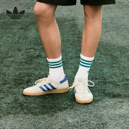 adidas阿迪达斯三叶草HANDBALL编织透气板鞋男女德训T头鞋 JS3865