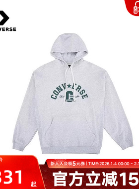 Converse匡威男女经典连帽衫秋冬复古长袖卫衣针织套衫UCJ084-GGN