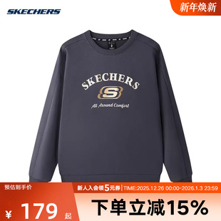 休闲套头卫衣L125U077 男女同款 026R 春季 Skechers斯凯奇2025新款