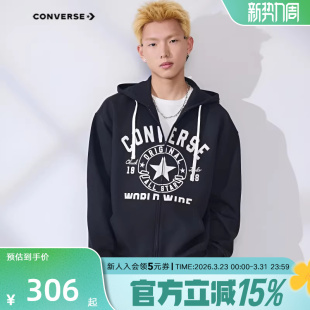 023 UCJ441 Converse匡威男女卫衣外套春新品 复古潮流宽松连帽开衫