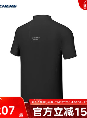 Skechers斯凯奇男透气舒适衬衫休闲POLO衫T恤短袖P225M013/0018