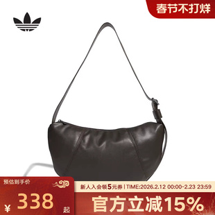 阿迪达斯三叶草休闲仿皮运动单肩挎包2026春中性时尚斜挎包KQ5551