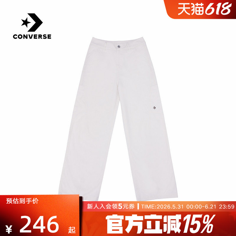 Converse匡威女裤2026年春季新品多口袋阔腿工装长裤WCJ431-W2Y