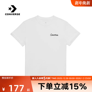 WCH664 休闲圆领T恤 001 运动短袖 Converse匡威2025夏女简约时尚
